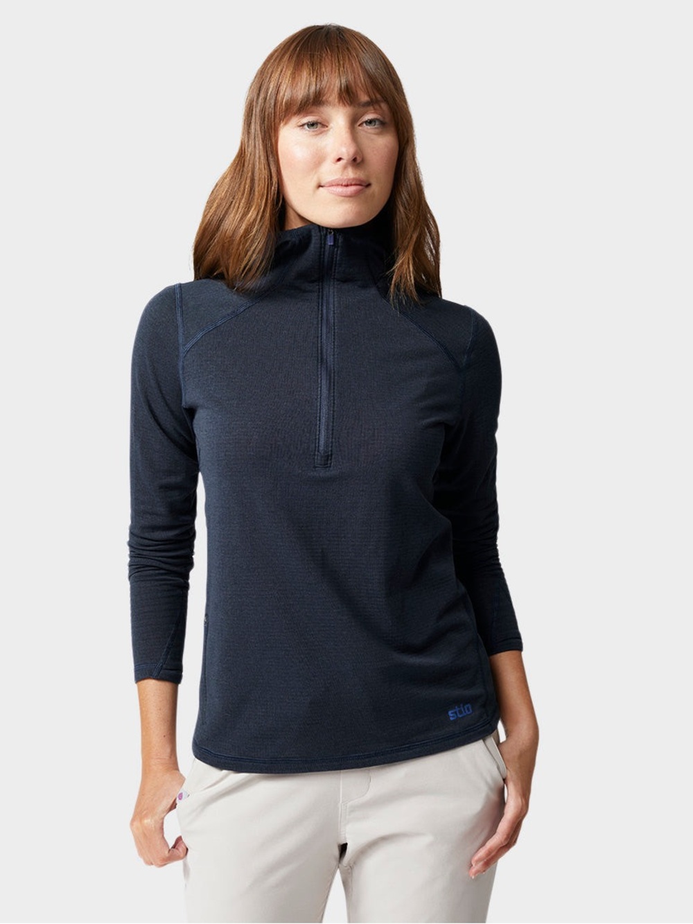 AllTrails x Stio Women’s Trax Power Grid Half Zip Hoodie in Mountain Shadow in M